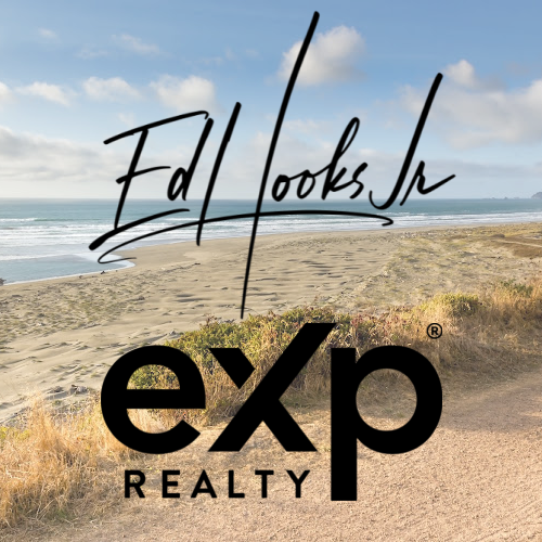 EdHooksJr exp realty Logo with Beach Scene for background